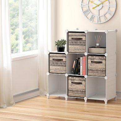 Sorbus 8-Cube Storage Organizer Cubby Shelf for Closet, Toys, Books, and More