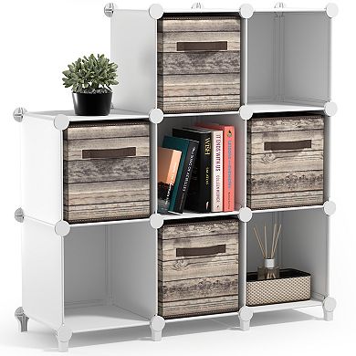 Sorbus 8-Cube Storage Organizer Cubby Shelf for Closet, Toys, Books, and More