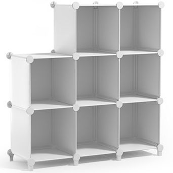 Sorbus 8-Cube Storage Organizer Cubby Shelf for Closet, Toys, Books, and More