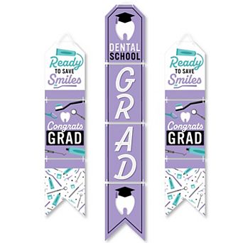 Big Dot of Happiness Dental School Grad - Hanging Vertical Banner - 3 ct