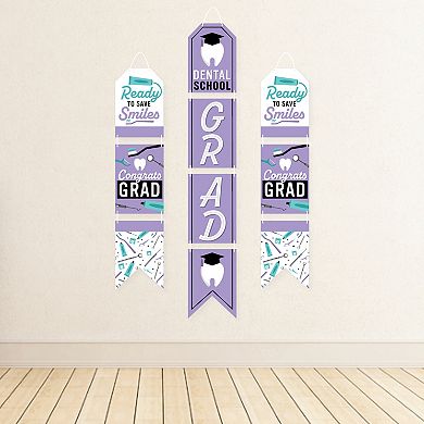Big Dot of Happiness Dental School Grad - Hanging Vertical Banner - 3 ct