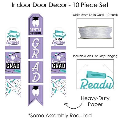 Big Dot of Happiness Dental School Grad - Hanging Vertical Banner - 3 ct