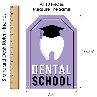 Big Dot of Happiness Dental School Grad - Hanging Vertical Banner - 3 ct