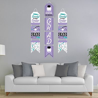 Big Dot of Happiness Dental School Grad - Hanging Vertical Banner - 3 ct