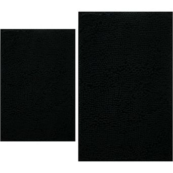 Bathroom Rugs Sets 2 pc Extra Soft Chenille Bath Mat Absorbent Bathroom Rug
