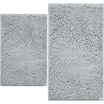 Bathroom Rugs Sets 2 pc Extra Soft Chenille Bath Mat Absorbent Bathroom Rug