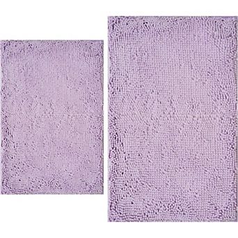 Bathroom Rugs Sets 2 pc Extra Soft Chenille Bath Mat Absorbent Bathroom Rug