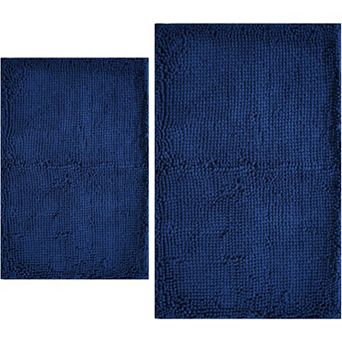 Bathroom Rugs Sets 2 pc Extra Soft Chenille Bath Mat Absorbent Bathroom Rug