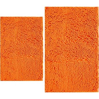 Bathroom Rugs Sets 2 pc Extra Soft Chenille Bath Mat Absorbent Bathroom Rug