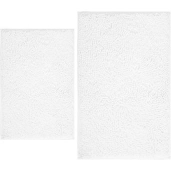 Bathroom Rugs Sets 2 pc Extra Soft Chenille Bath Mat Absorbent Bathroom Rug