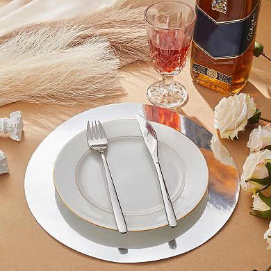 50 Pcs Christmas Round Paper Placemats Decorative Disposable Placemats Table Mats