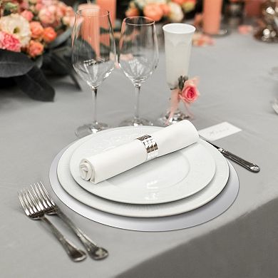 50 Pcs Christmas Round Paper Placemats Decorative Disposable Placemats Table Mats