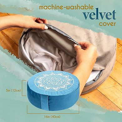Luxury Velvet Meditation Cushion: Eco-Friendly, Comfortable, & Stylish
