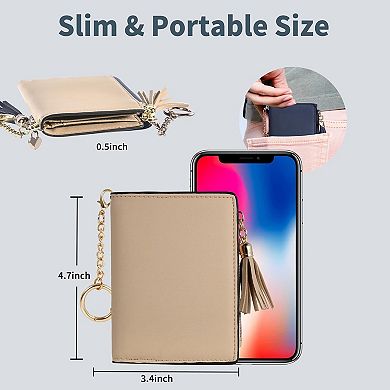 RFID-Protected Women's Wallet: Slim, Stylish, 8 Card Slots, ID Window, Coin Pocket