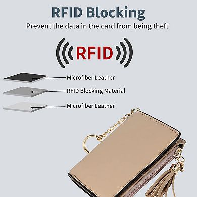 RFID-Protected Women's Wallet: Slim, Stylish, 8 Card Slots, ID Window, Coin Pocket