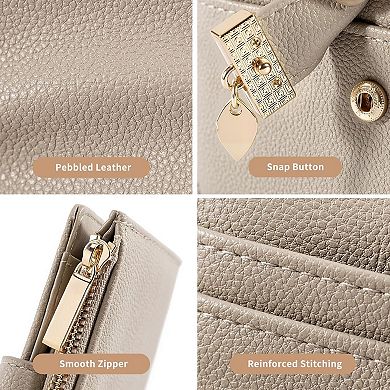 Slim PU Leather Wallet with 7 Card Slots, Coin Pocket & ID Window - Perfect Gift