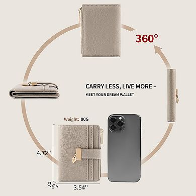 Slim PU Leather Wallet with 7 Card Slots, Coin Pocket & ID Window - Perfect Gift