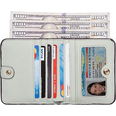 Luxury Slim Wallet with RFID Protection: 6 Card Slots, ID Window, & Coin Pocket
