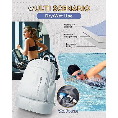 backpack with shoe compartment and laptop seyfocnia Gym for Men,Gym Bag Lightweight Travel Workout Sports Backpack with USB Charging Port Water Resistance Men's Lightweight Travel Backpack -
