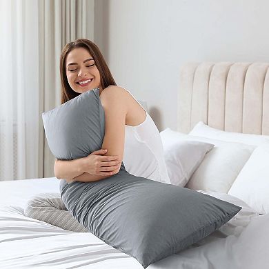Memory Foam Body Pillow with Removable Pillowcase-Fluffy Body Pillows