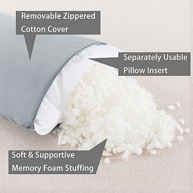 Memory Foam Body Pillow with Removable Pillowcase-Fluffy Body Pillows
