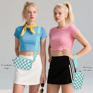 Wristlet Wallet for Women: 3-Way Carry, Compact, Spacious, Nylon