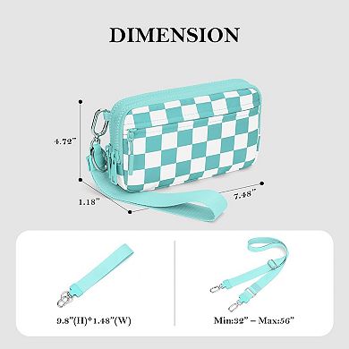 Wristlet Wallet for Women: 3-Way Carry, Compact, Spacious, Nylon