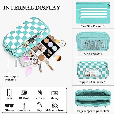 Wristlet Wallet for Women: 3-Way Carry, Compact, Spacious, Nylon