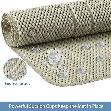 Soft Bathtub Mat Non Slip: Memory Foam Shower Mat with Suction Cups 40X16Inch