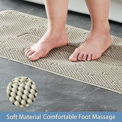 Soft Bathtub Mat Non Slip: Memory Foam Shower Mat with Suction Cups 40X16Inch