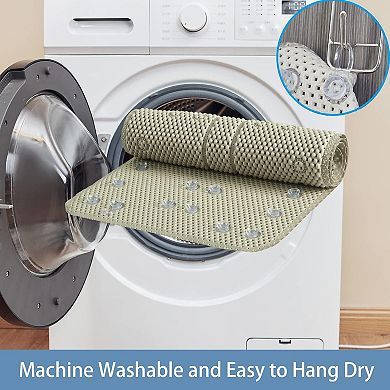 Soft Bathtub Mat Non Slip: Memory Foam Shower Mat with Suction Cups 40X16Inch