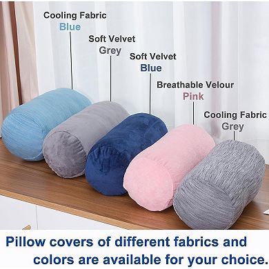 Soft Velvet Round Pillow: Multi-Use, Adjustable Support for Travel