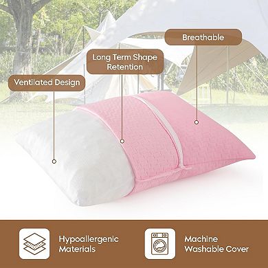 Camping Pillow Travel Pillow Small Shredded Memory Foam Pillow