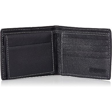 Men's RFID-Blocking Leather Wallet with Removable ID Holder