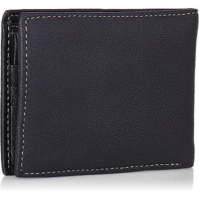 Men's RFID-Blocking Leather Wallet with Removable ID Holder