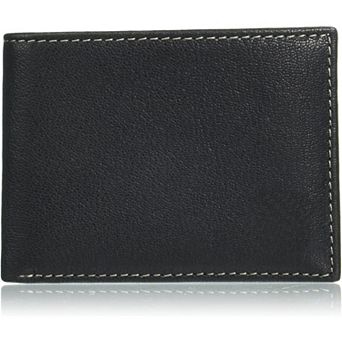 Men's RFID-Blocking Leather Wallet with Removable ID Holder