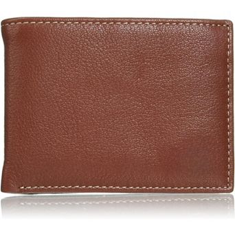 Men's RFID-Blocking Leather Wallet with Removable ID Holder
