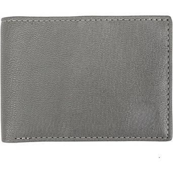Men's RFID-Blocking Leather Wallet with Removable ID Holder