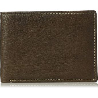 Men's RFID-Blocking Leather Wallet with Removable ID Holder