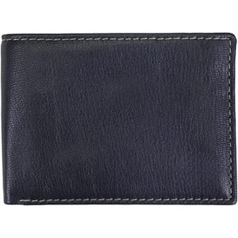 Men's RFID-Blocking Leather Wallet with Removable ID Holder