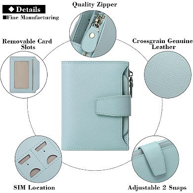 RFID Blocking Leather Wallet for Women - Compact, Stylish, & Secure
