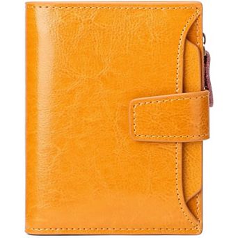 RFID Blocking Leather Wallet for Women - Compact, Stylish, & Secure