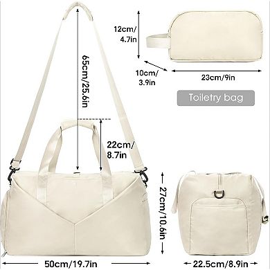 Lightweight Gym Duffel with Wet & Shoe Pockets, Toiletry Bag, Multiple Carrying Options