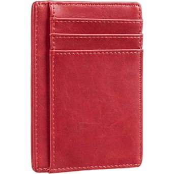 Slim RFID Blocking Wallet: 6 Card Slots, Lightweight, Handmade Leather