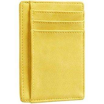 Slim RFID Blocking Wallet: 6 Card Slots, Lightweight, Handmade Leather