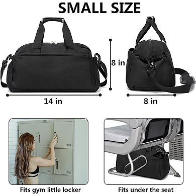 14" Lightweight Mini Duffel Bag for Gym, Travel, Sports