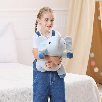Weighted Elephant Stuffed Toy, 24" 4.2lbs, Soft, Comfortable, Ideal for Sleep