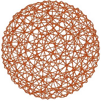 Paper Braided Round Placemats Set of 12 Natural Non-Slip Heat Resistant Table Mats