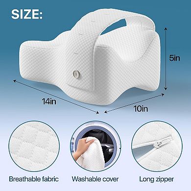 Memory Foam Knee Pillow for Side Sleepers - Comfortable Support & Joint Relief