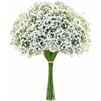 10 pc 21-inch Sturdy Artificial Baby’s Breath Flowers - Non-Shedding Design